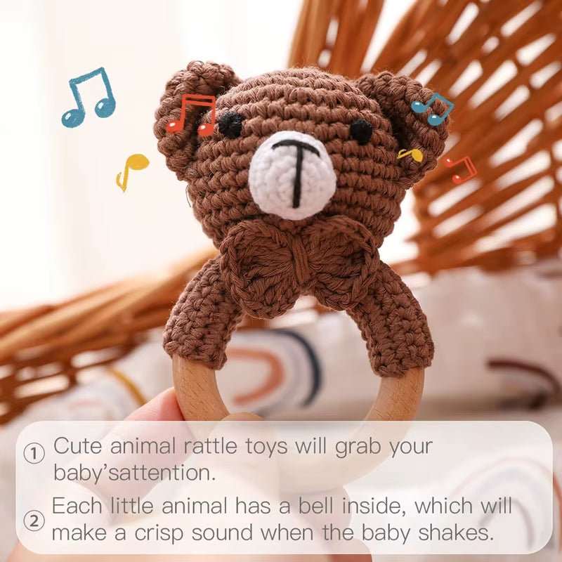 0 - December Baby'S Toys Animal Crochet Rattle Toy Baby Toy Crochet Animal Toys Animal Doll Crib Products Baby Comfort Toy - AMIR BAGS INDIA PRIVATE LIMITED