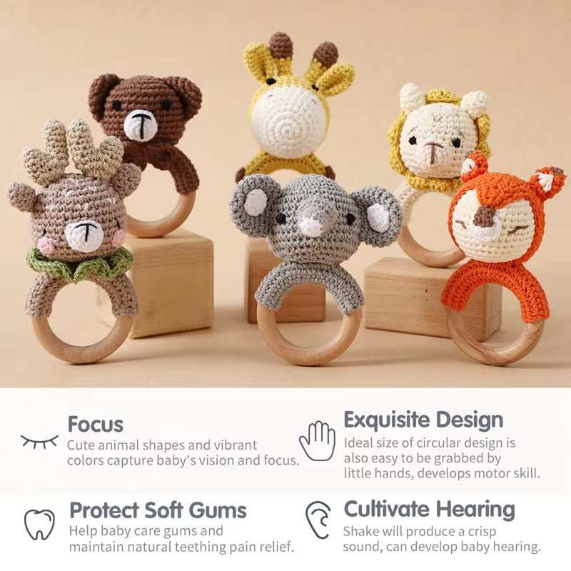 0 - December Baby'S Toys Animal Crochet Rattle Toy Baby Toy Crochet Animal Toys Animal Doll Crib Products Baby Comfort Toy - AMIR BAGS INDIA PRIVATE LIMITED