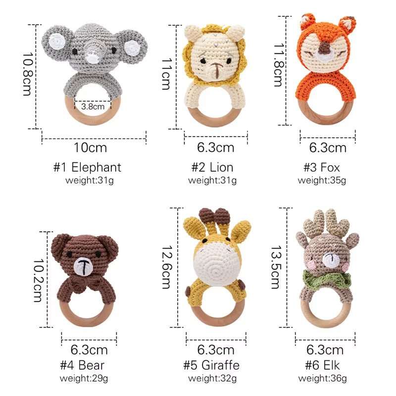 0 - December Baby'S Toys Animal Crochet Rattle Toy Baby Toy Crochet Animal Toys Animal Doll Crib Products Baby Comfort Toy - AMIR BAGS INDIA PRIVATE LIMITED