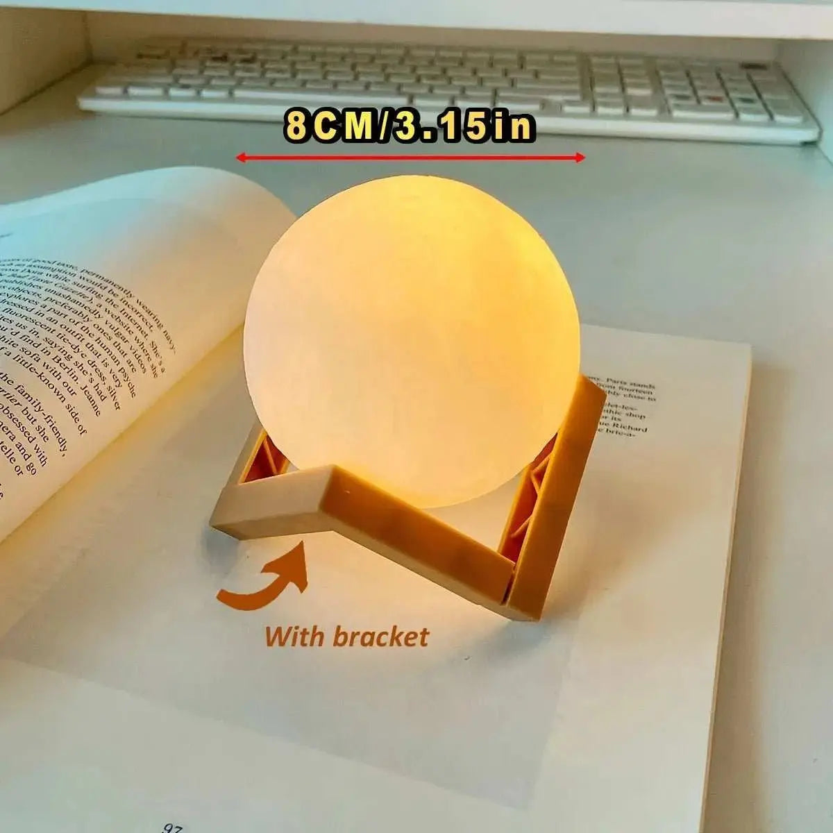 1 LED Moon Light Galaxy Light, DIY Moon Night Light, Girl, Boy, Child, Woman Birthday Gift, Bedroom Decoration (Warm Light) - AMIR BAGS INDIA PRIVATE LIMITED