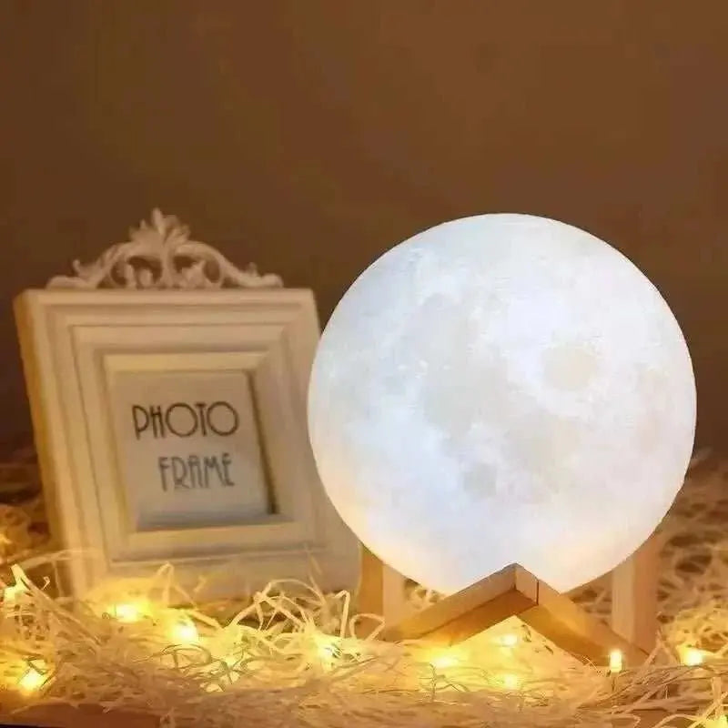 1 LED Moon Light Galaxy Light, DIY Moon Night Light, Girl, Boy, Child, Woman Birthday Gift, Bedroom Decoration (Warm Light) - AMIR BAGS INDIA PRIVATE LIMITED