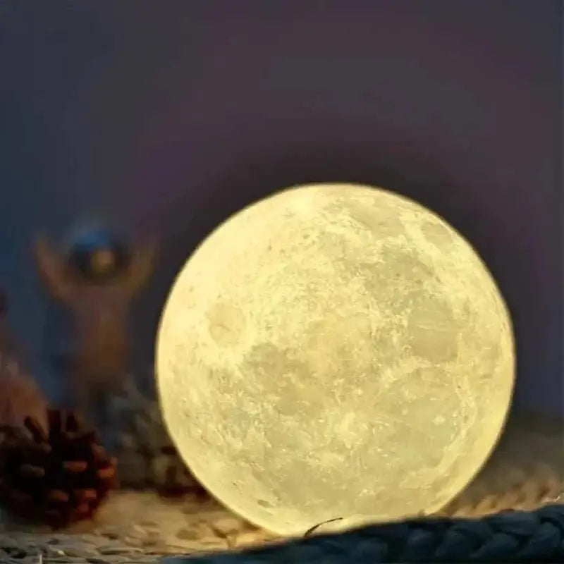 1 LED Moon Light Galaxy Light, DIY Moon Night Light, Girl, Boy, Child, Woman Birthday Gift, Bedroom Decoration (Warm Light) - AMIR BAGS INDIA PRIVATE LIMITED
