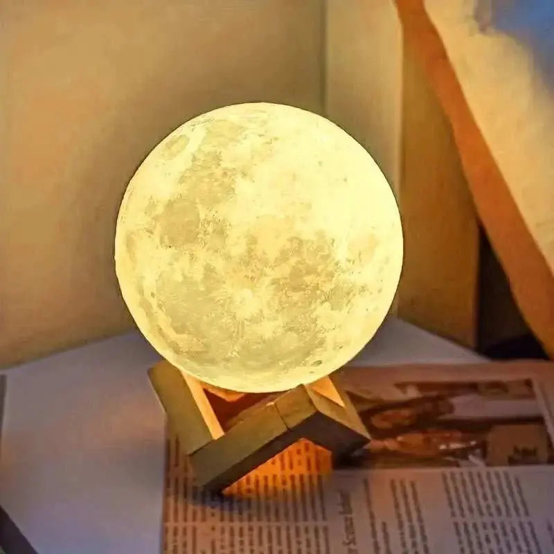 1 LED Moon Light Galaxy Light, DIY Moon Night Light, Girl, Boy, Child, Woman Birthday Gift, Bedroom Decoration (Warm Light) - AMIR BAGS INDIA PRIVATE LIMITED