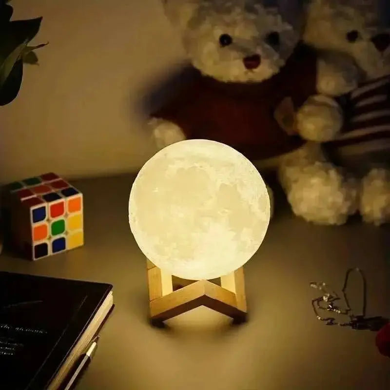 1 LED Moon Light Galaxy Light, DIY Moon Night Light, Girl, Boy, Child, Woman Birthday Gift, Bedroom Decoration (Warm Light) - AMIR BAGS INDIA PRIVATE LIMITED