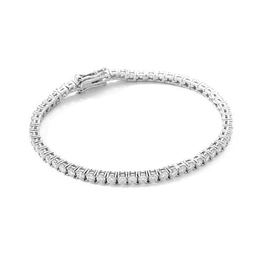 10 Points Moissanite Bracelet Tennis Chain S925 Sterling Silver - AMIR BAGS INDIA PRIVATE LIMITED