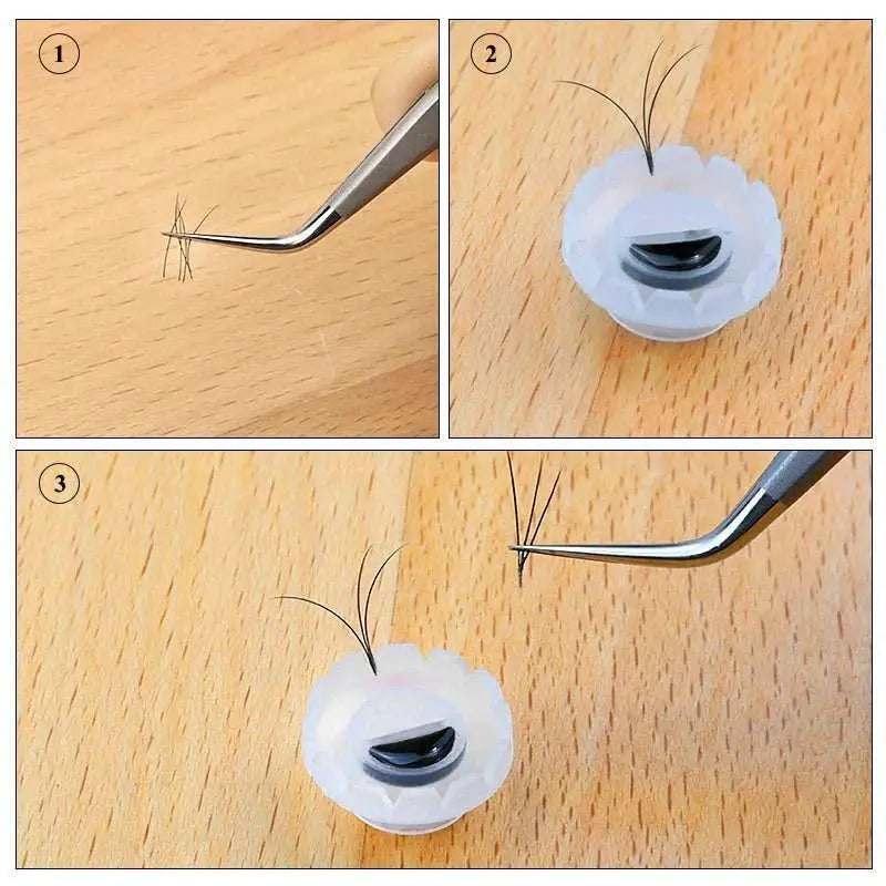 100pcs Disposable Individual Eyelash Glue Holder Grafting Eyelashes Blossom Cup Rings Eyelash Extension Adhesive Stand Holder - AMIR BAGS INDIA PRIVATE LIMITED