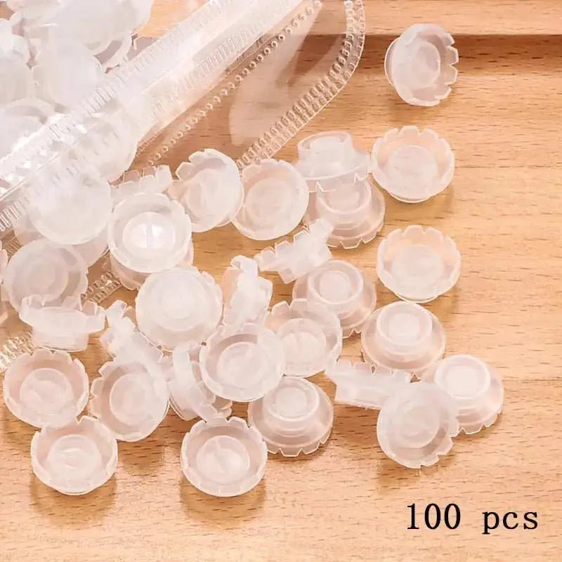100pcs Disposable Individual Eyelash Glue Holder Grafting Eyelashes Blossom Cup Rings Eyelash Extension Adhesive Stand Holder - AMIR BAGS INDIA PRIVATE LIMITED
