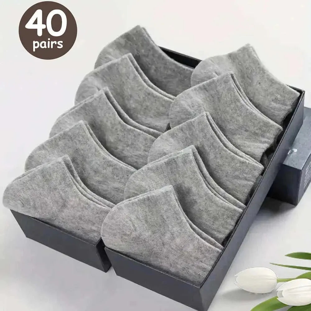 10/20/30/40/50 Pairs Of Breathable Deodorant Men's Low Cut Ankle Socks - Sweat Wicking And Comfortable Summer Wear - AMIR BAGS INDIA PRIVATE LIMITED