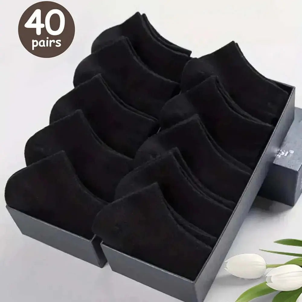 10/20/30/40/50 Pairs Of Breathable Deodorant Men's Low Cut Ankle Socks - Sweat Wicking And Comfortable Summer Wear - AMIR BAGS INDIA PRIVATE LIMITED