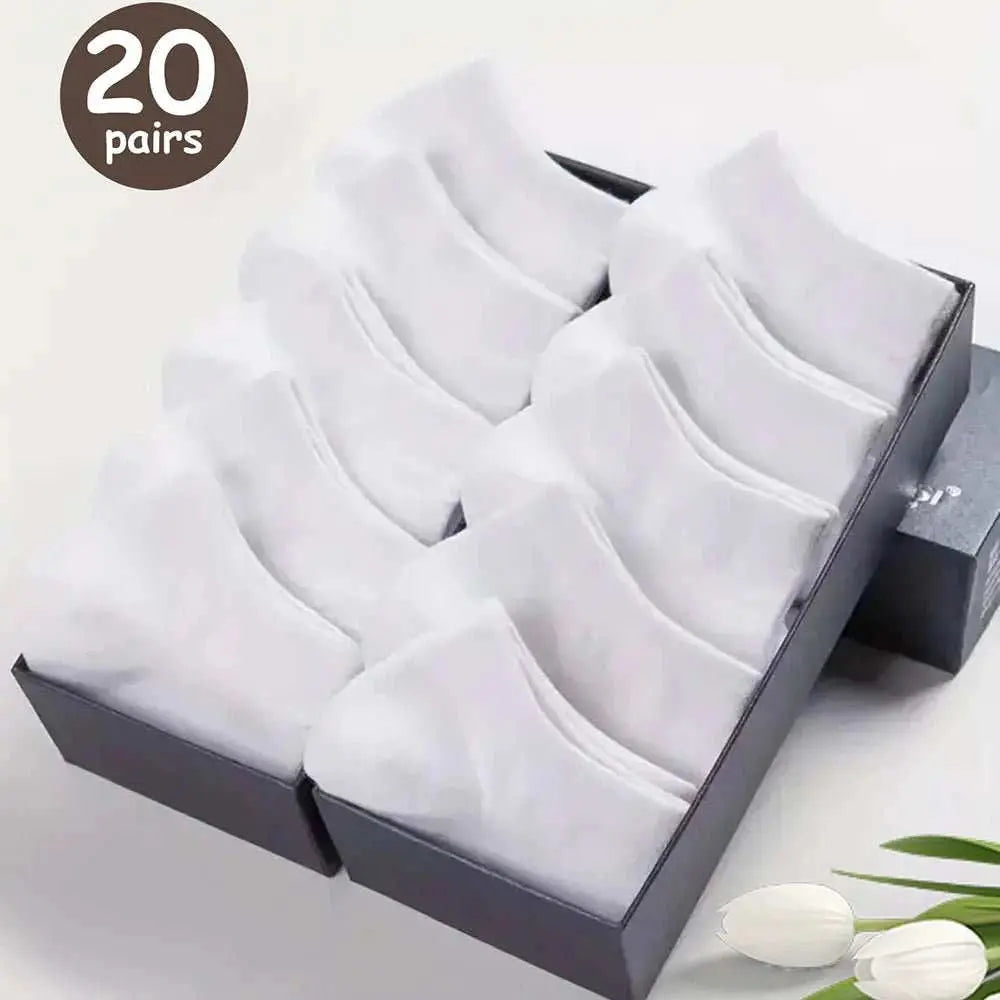 10/20/30/40/50 Pairs Of Breathable Deodorant Men's Low Cut Ankle Socks - Sweat Wicking And Comfortable Summer Wear - AMIR BAGS INDIA PRIVATE LIMITED