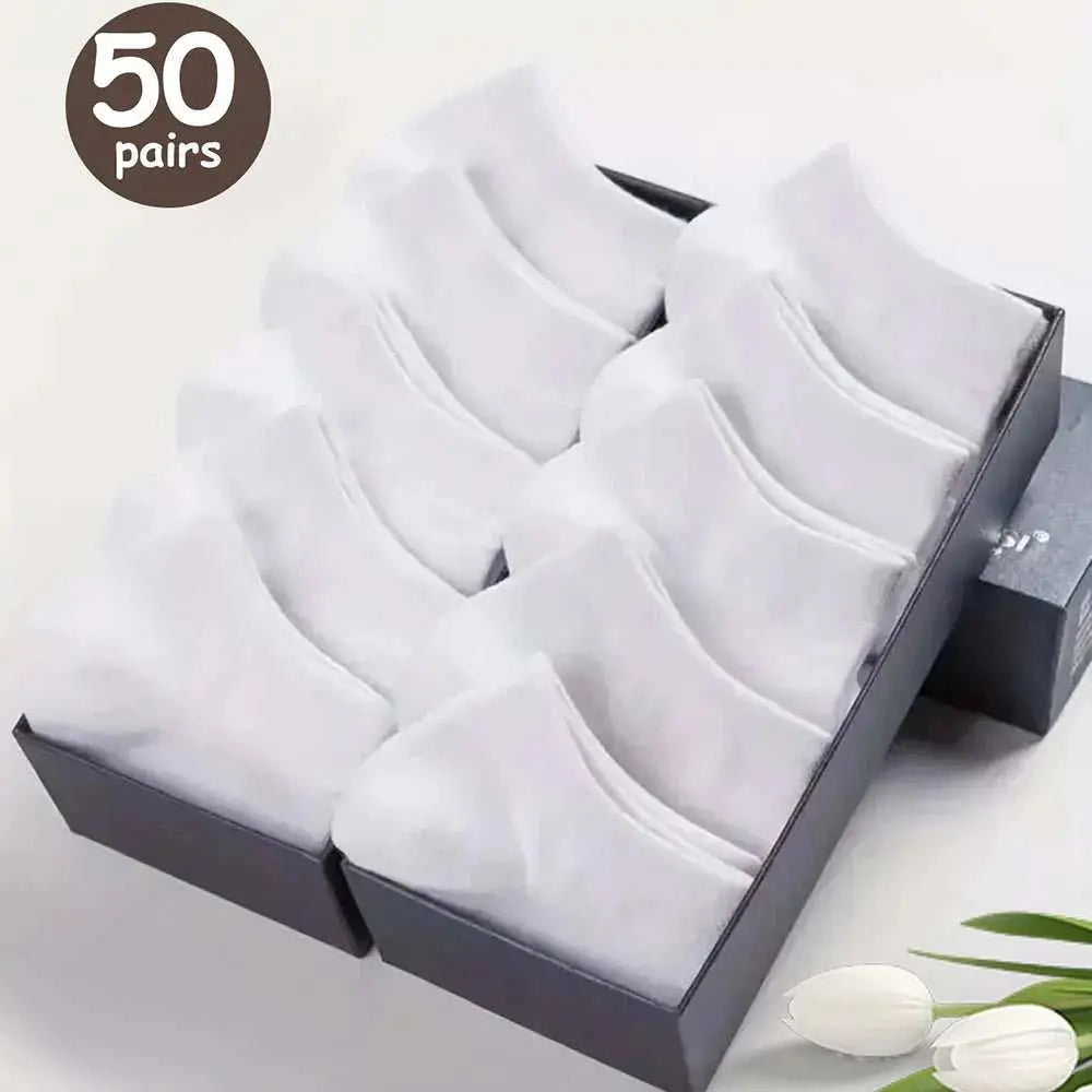 10/20/30/40/50 Pairs Of Breathable Deodorant Men's Low Cut Ankle Socks - Sweat Wicking And Comfortable Summer Wear - AMIR BAGS INDIA PRIVATE LIMITED