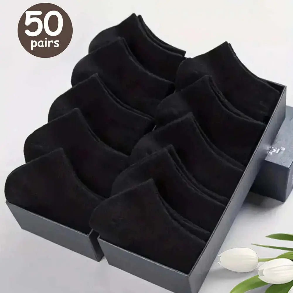 10/20/30/40/50 Pairs Of Breathable Deodorant Men's Low Cut Ankle Socks - Sweat Wicking And Comfortable Summer Wear - AMIR BAGS INDIA PRIVATE LIMITED