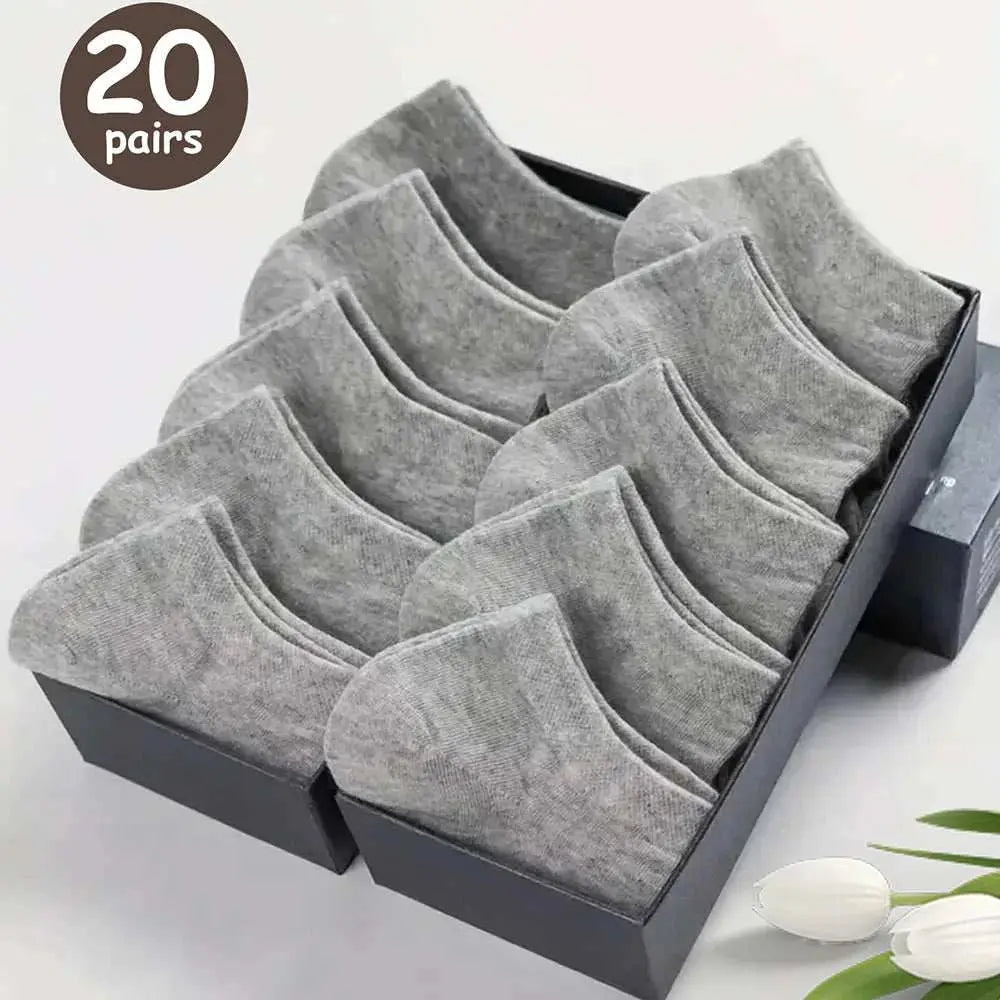10/20/30/40/50 Pairs Of Breathable Deodorant Men's Low Cut Ankle Socks - Sweat Wicking And Comfortable Summer Wear - AMIR BAGS INDIA PRIVATE LIMITED