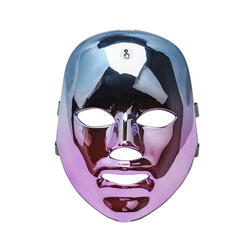 LED rechargeable face mask for acne, freckles, and skin rejuvenation with color light therapy, portable beauty device