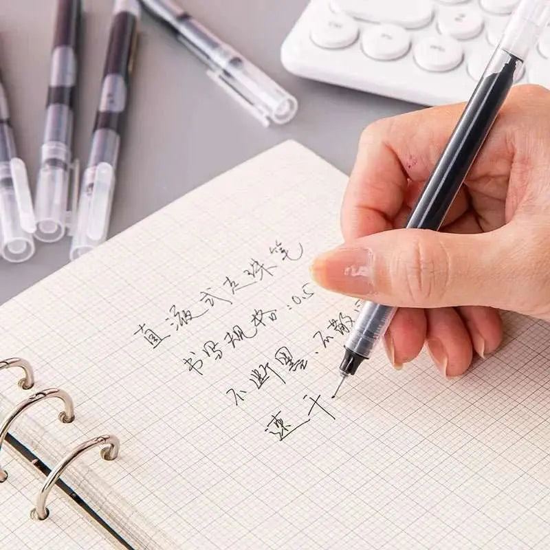 10Pcs/set High Quality Needle Type Gel Pens Straight Liquid Ballpoint Pen Kawaii Stationery School Office Supplies Writing - AMIR BAGS INDIA PRIVATE LIMITED