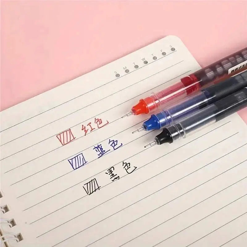 10Pcs/set High Quality Needle Type Gel Pens Straight Liquid Ballpoint Pen Kawaii Stationery School Office Supplies Writing - AMIR BAGS INDIA PRIVATE LIMITED