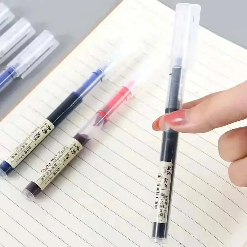 10Pcs/set High Quality Needle Type Gel Pens Straight Liquid Ballpoint Pen Kawaii Stationery School Office Supplies Writing - AMIR BAGS INDIA PRIVATE LIMITED