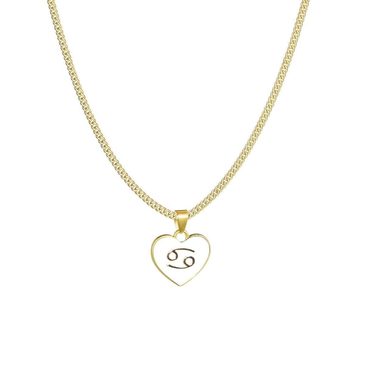 12 Constellation Love Necklace Ins Personalized Heart - shaped Necklace Clavicle Chain Fashion Jewelry For Women Valentine's Day - AMIR BAGS INDIA PRIVATE LIMITED
