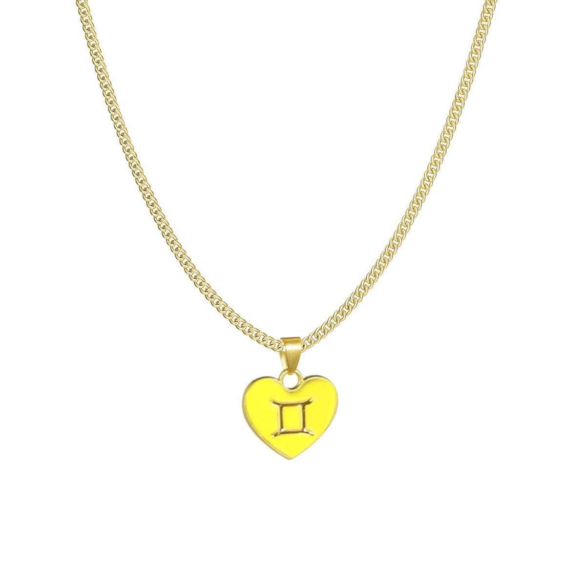 12 Constellation Love Necklace Ins Personalized Heart - shaped Necklace Clavicle Chain Fashion Jewelry For Women Valentine's Day - AMIR BAGS INDIA PRIVATE LIMITED