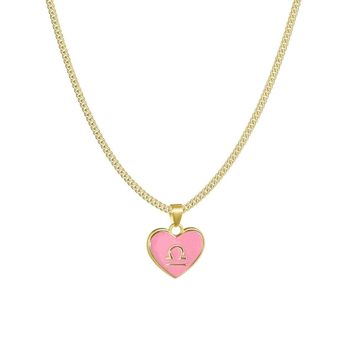 12 Constellation Love Necklace Ins Personalized Heart - shaped Necklace Clavicle Chain Fashion Jewelry For Women Valentine's Day - AMIR BAGS INDIA PRIVATE LIMITED