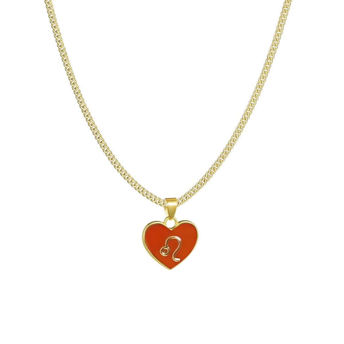 12 Constellation Love Necklace Ins Personalized Heart - shaped Necklace Clavicle Chain Fashion Jewelry For Women Valentine's Day - AMIR BAGS INDIA PRIVATE LIMITED