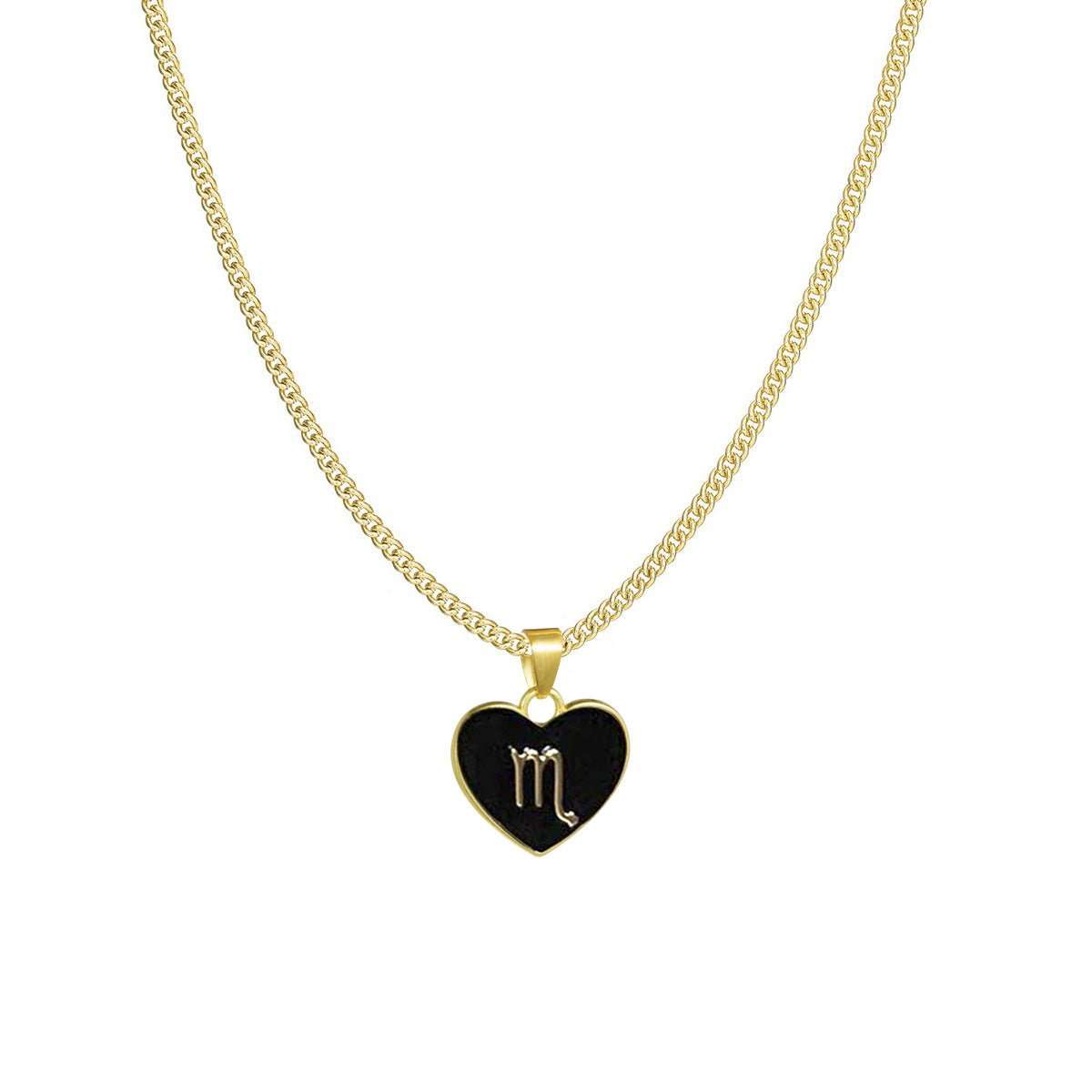 12 Constellation Love Necklace Ins Personalized Heart - shaped Necklace Clavicle Chain Fashion Jewelry For Women Valentine's Day - AMIR BAGS INDIA PRIVATE LIMITED