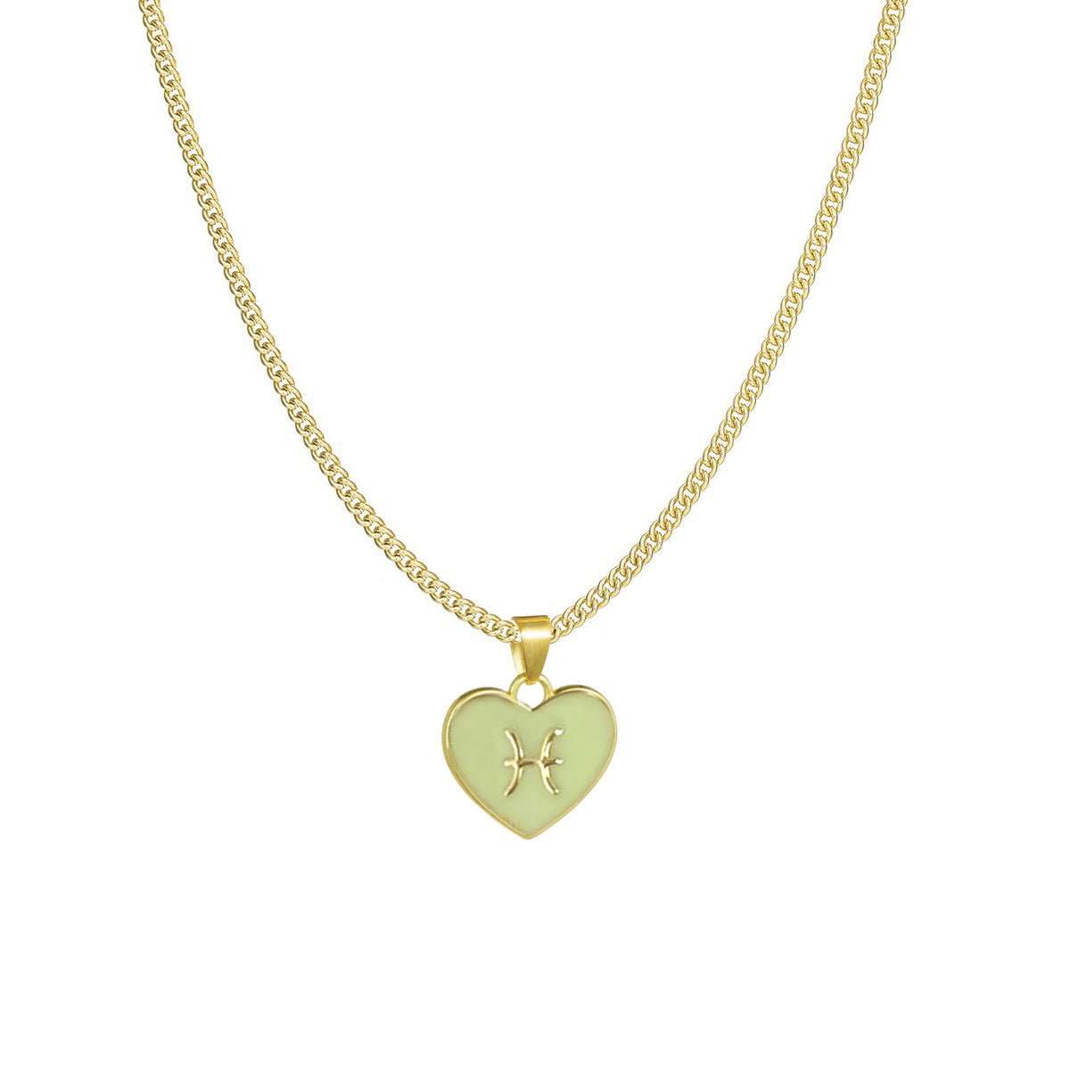 12 Constellation Love Necklace Ins Personalized Heart - shaped Necklace Clavicle Chain Fashion Jewelry For Women Valentine's Day - AMIR BAGS INDIA PRIVATE LIMITED