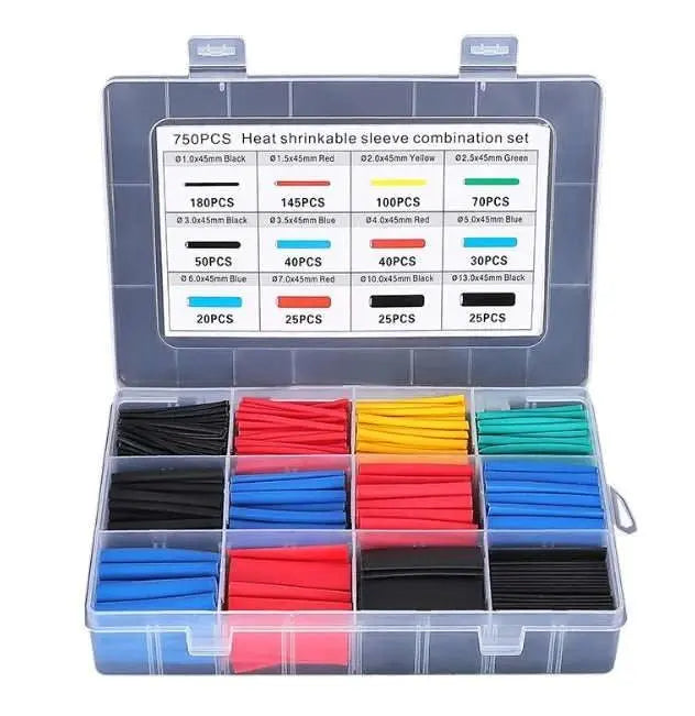 127-750pcs Heat-shrink Tubing Thermoresistant Tube Heat Shrink WrappinMaterial: PolyolefinShrinkage Ratio: 2:1 (will maximum shrink to 1/2 its supplied diameter)Minimum Shrinkage Temp: ≥84°CFull Shrinkage Temp: ≥120°COperating TemperatAMIR BAGS INDIA PRIVATE LIMITEDAMIR BAGS INDIA PRIVATE LIMITEDnull