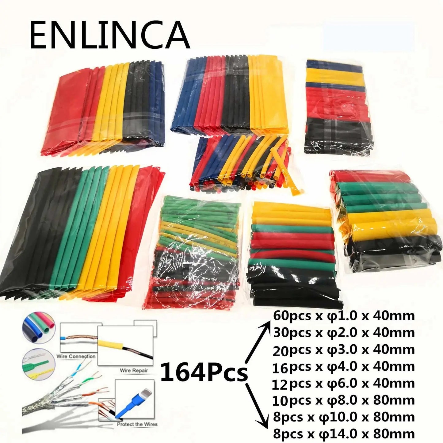 127-750pcs Heat-shrink Tubing Thermoresistant Tube Heat Shrink WrappinMaterial: PolyolefinShrinkage Ratio: 2:1 (will maximum shrink to 1/2 its supplied diameter)Minimum Shrinkage Temp: ≥84°CFull Shrinkage Temp: ≥120°COperating TemperatAMIR BAGS INDIA PRIVATE LIMITEDAMIR BAGS INDIA PRIVATE LIMITEDnull