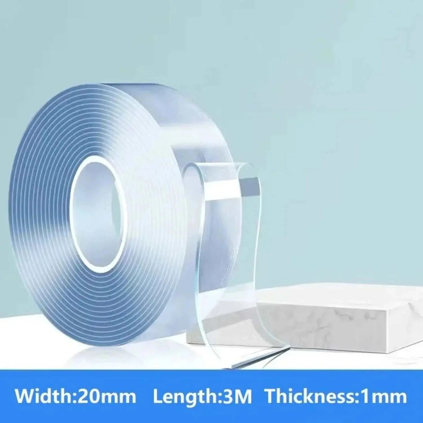 1/3/5M Double Sided Tape Transparent Acrylic Reusable Waterproof Adhesive Tracsless Tape Gadget Doble Cara Nano Tapes - AMIR BAGS INDIA PRIVATE LIMITED