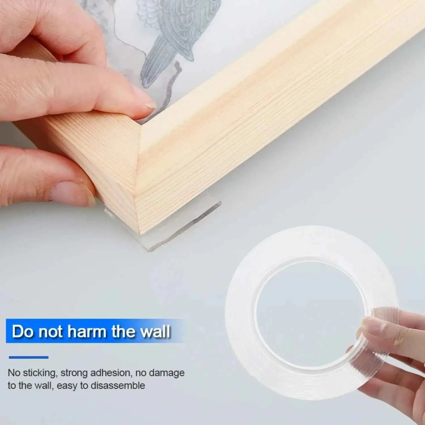 1/3/5M Double Sided Tape Transparent Acrylic Reusable Waterproof Adhesive Tracsless Tape Gadget Doble Cara Nano Tapes - AMIR BAGS INDIA PRIVATE LIMITED