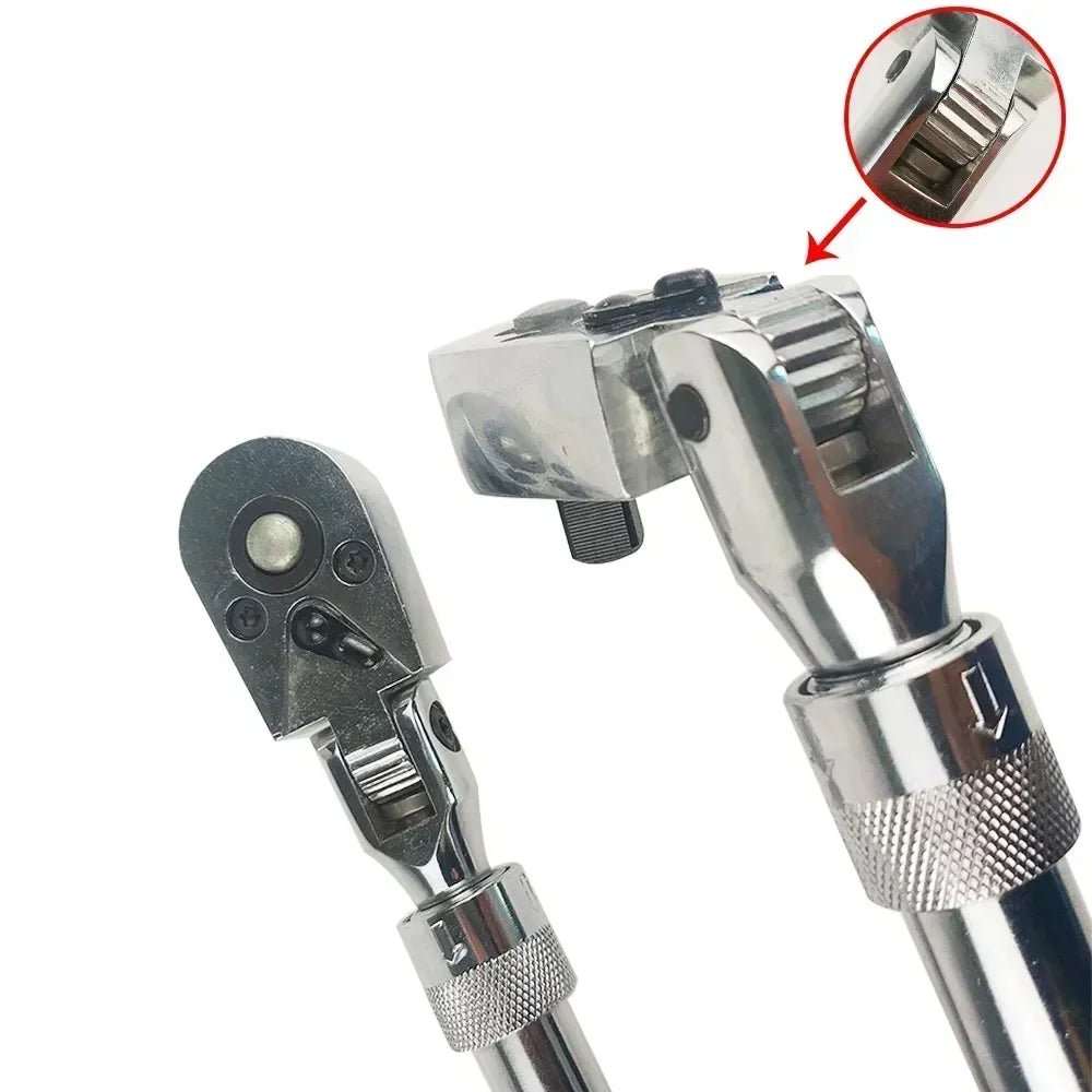 1/4 1/2 3/8 72 - Tooth Carbon Steel Retractable Ratchet Wrench Automatic Quick Release Spanner Multifunctional Hand Tool - AMIR BAGS INDIA PRIVATE LIMITED