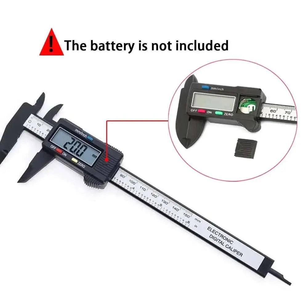 150mm 100mm Electronic Digital Caliper Carbon Fiber Dial Vernier Caliper Gauge Micrometer Measuring Tool Digital Ruler - AMIR BAGS INDIA PRIVATE LIMITED