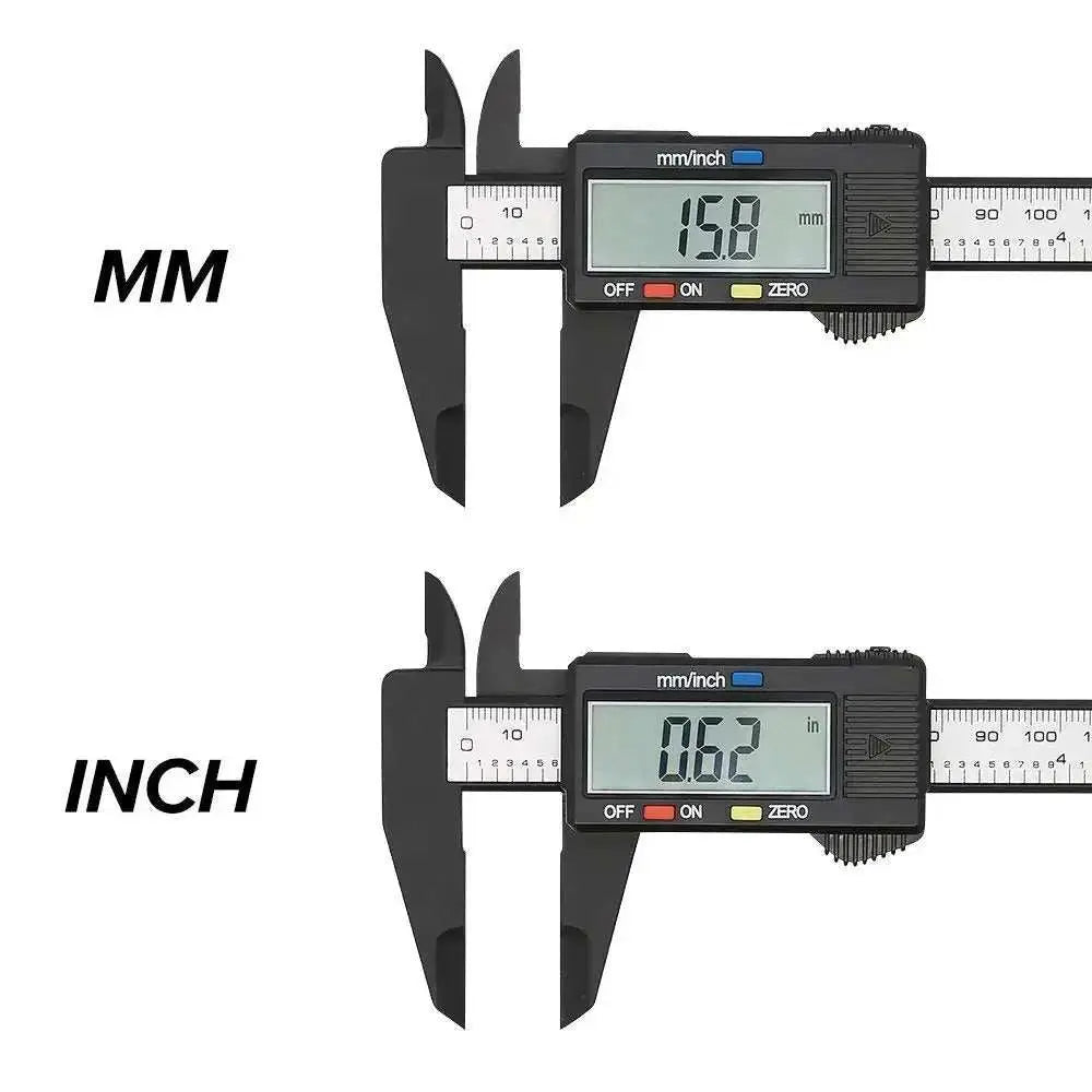 150mm 100mm Electronic Digital Caliper Carbon Fiber Dial Vernier Caliper Gauge Micrometer Measuring Tool Digital Ruler - AMIR BAGS INDIA PRIVATE LIMITED
