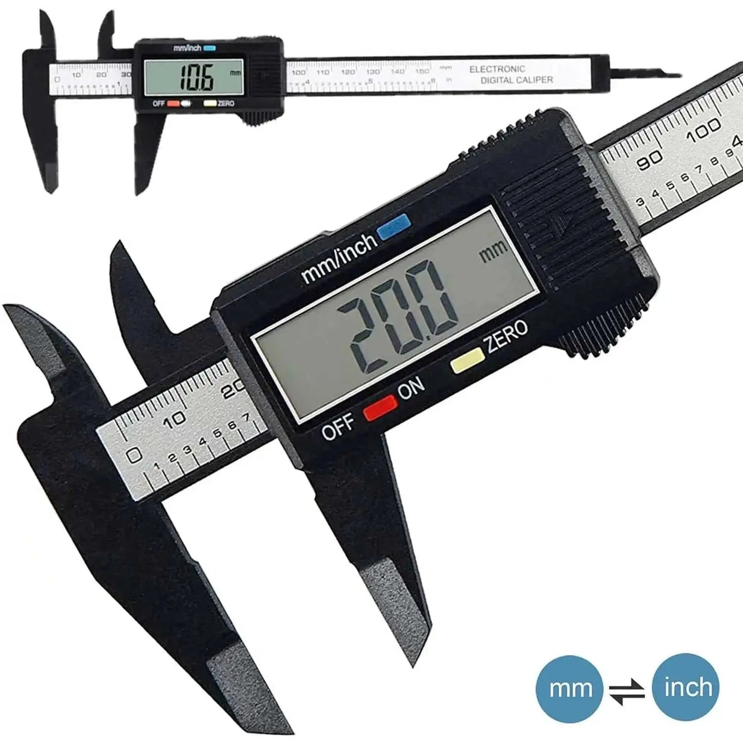 150mm 100mm Electronic Digital Caliper Carbon Fiber Dial Vernier Caliper Gauge Micrometer Measuring Tool Digital Ruler - AMIR BAGS INDIA PRIVATE LIMITED