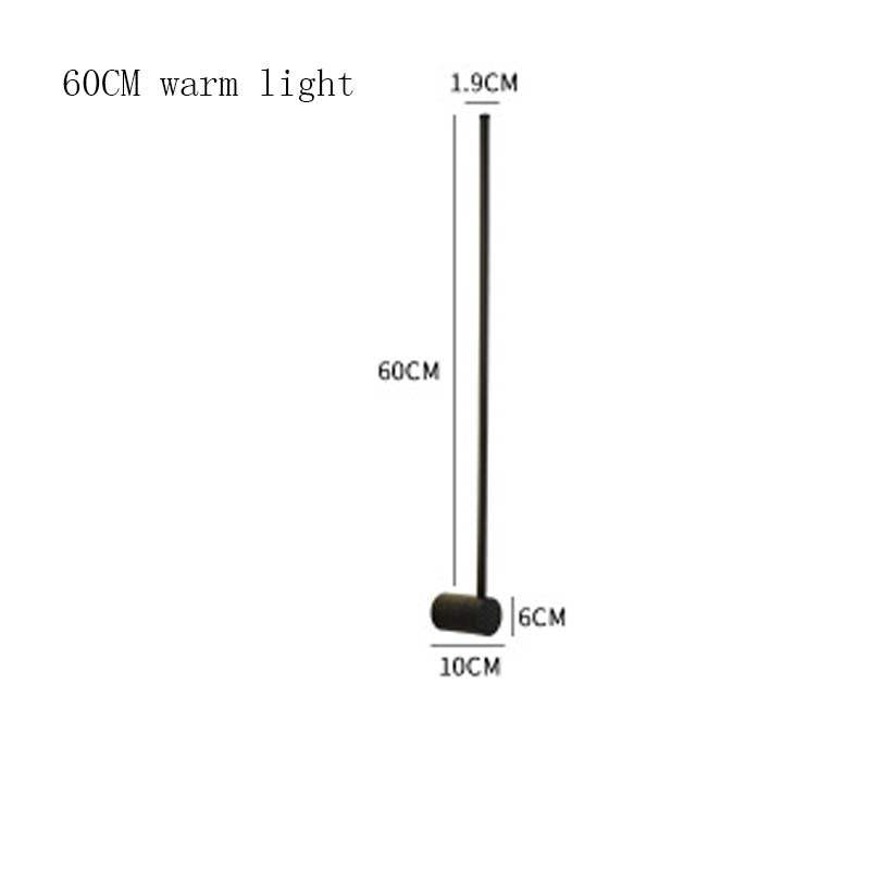 60cm warm light LED wall lamp for home bathroom mirror with acrylic shade and button switch
