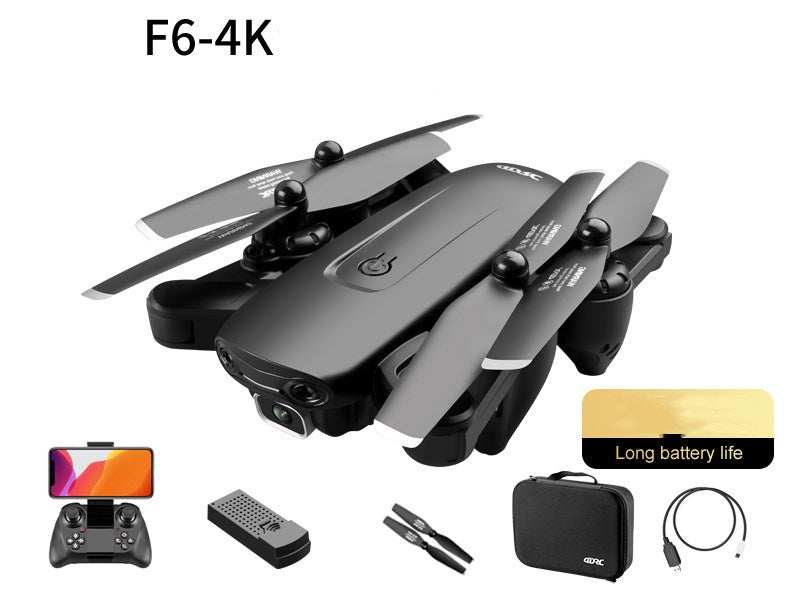Ultra-long endurance folding remote control drone with 4K front camera, 1080P bottom camera, and long battery life.