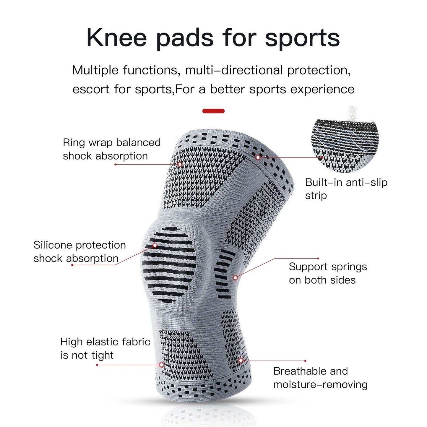 1PC Orthopedic Knee Pad Knee Brace Support Joint Pain Relif Patella Protector Adjustable Sport Kneepad Guard Meniscus Ligament - AMIR BAGS INDIA PRIVATE LIMITED