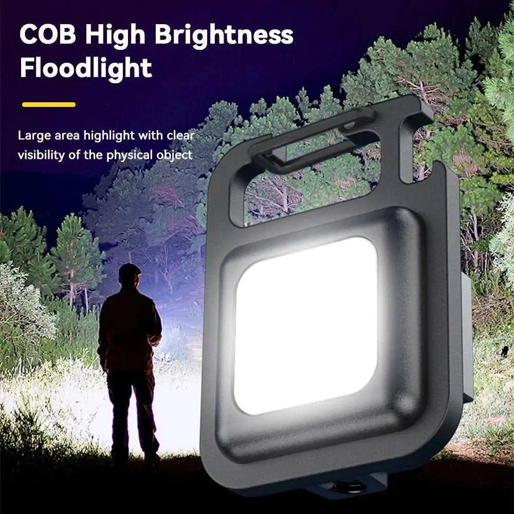 1pc/2pcs COB Keychain Work Light Flashlight Keychain Light Emergency Light, Bottle Opener, Mini Flashlight With Magnetic Base - AMIR BAGS INDIA PRIVATE LIMITED
