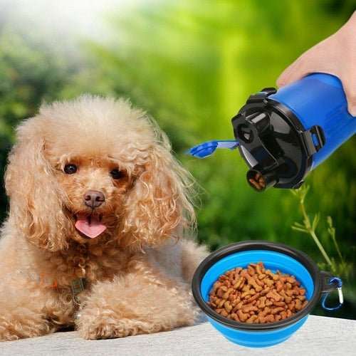 2 in 1 Dog Drinking Water Bottle with Bowls - AMIR BAGS INDIA PRIVATE LIMITED