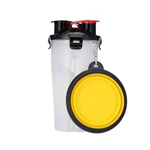2 in 1 Dog Drinking Water Bottle with Bowls - AMIR BAGS INDIA PRIVATE LIMITED