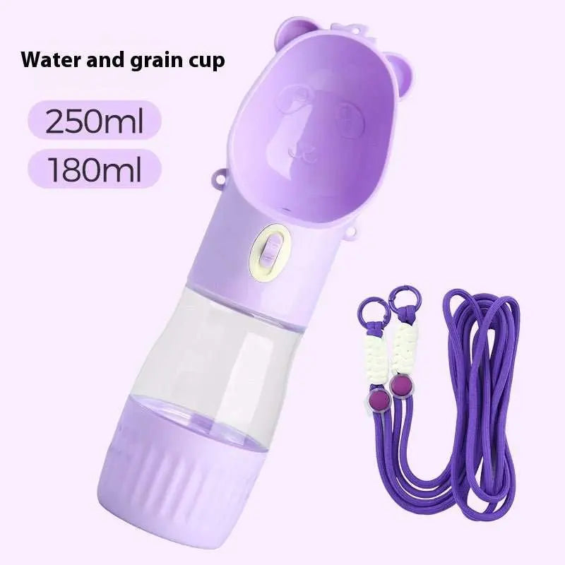 2 In 1 Portable Dog Water Bottle For Small Big Dogs Cat Outdoor Leak - proof Puppy Drinking Bowl With Food Container Pets Feeder Pet Products - AMIR BAGS INDIA PRIVATE LIMITED