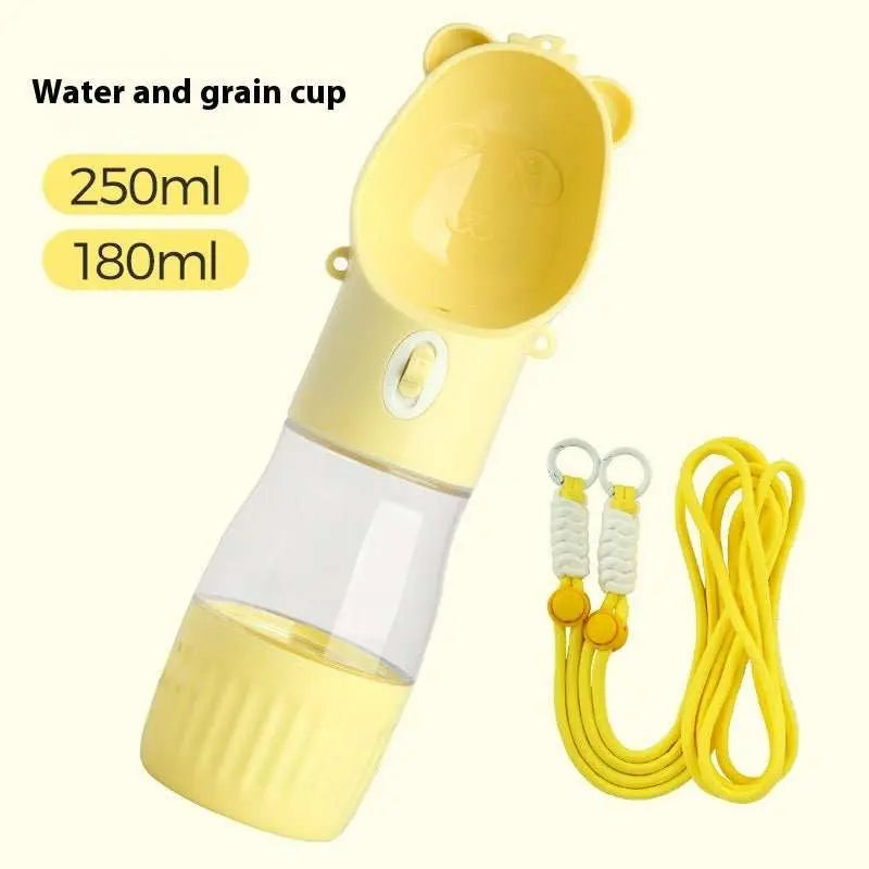 2 In 1 Portable Dog Water Bottle For Small Big Dogs Cat Outdoor Leak - proof Puppy Drinking Bowl With Food Container Pets Feeder Pet Products - AMIR BAGS INDIA PRIVATE LIMITED