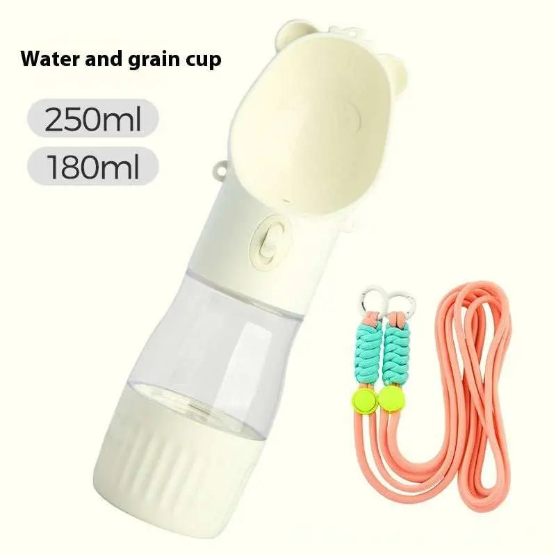 2 In 1 Portable Dog Water Bottle For Small Big Dogs Cat Outdoor Leak - proof Puppy Drinking Bowl With Food Container Pets Feeder Pet Products - AMIR BAGS INDIA PRIVATE LIMITED