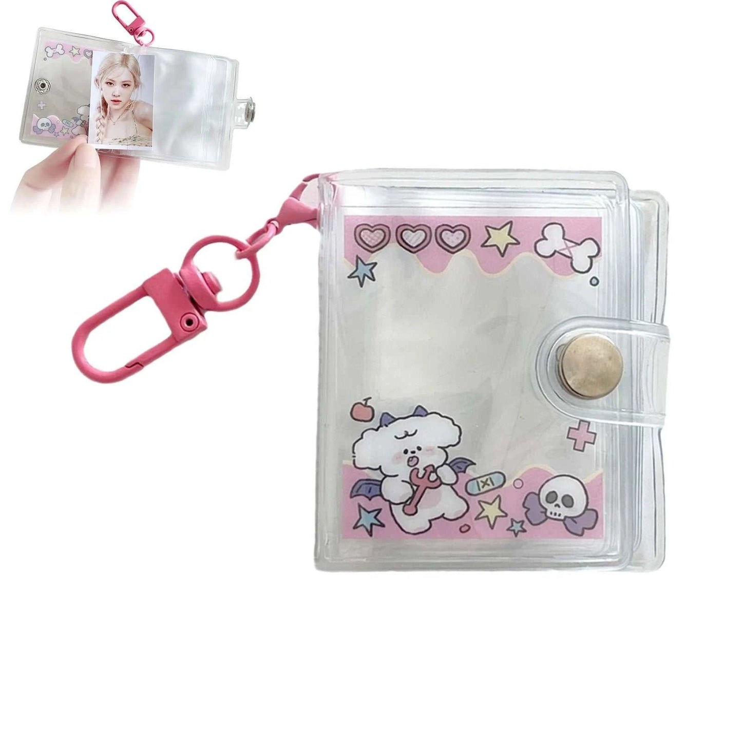 2 Inch Mini Small Photo Album Korean Cartoon Mini Album Keychain for Family Friend Party Memory - AMIR BAGS INDIA PRIVATE LIMITED