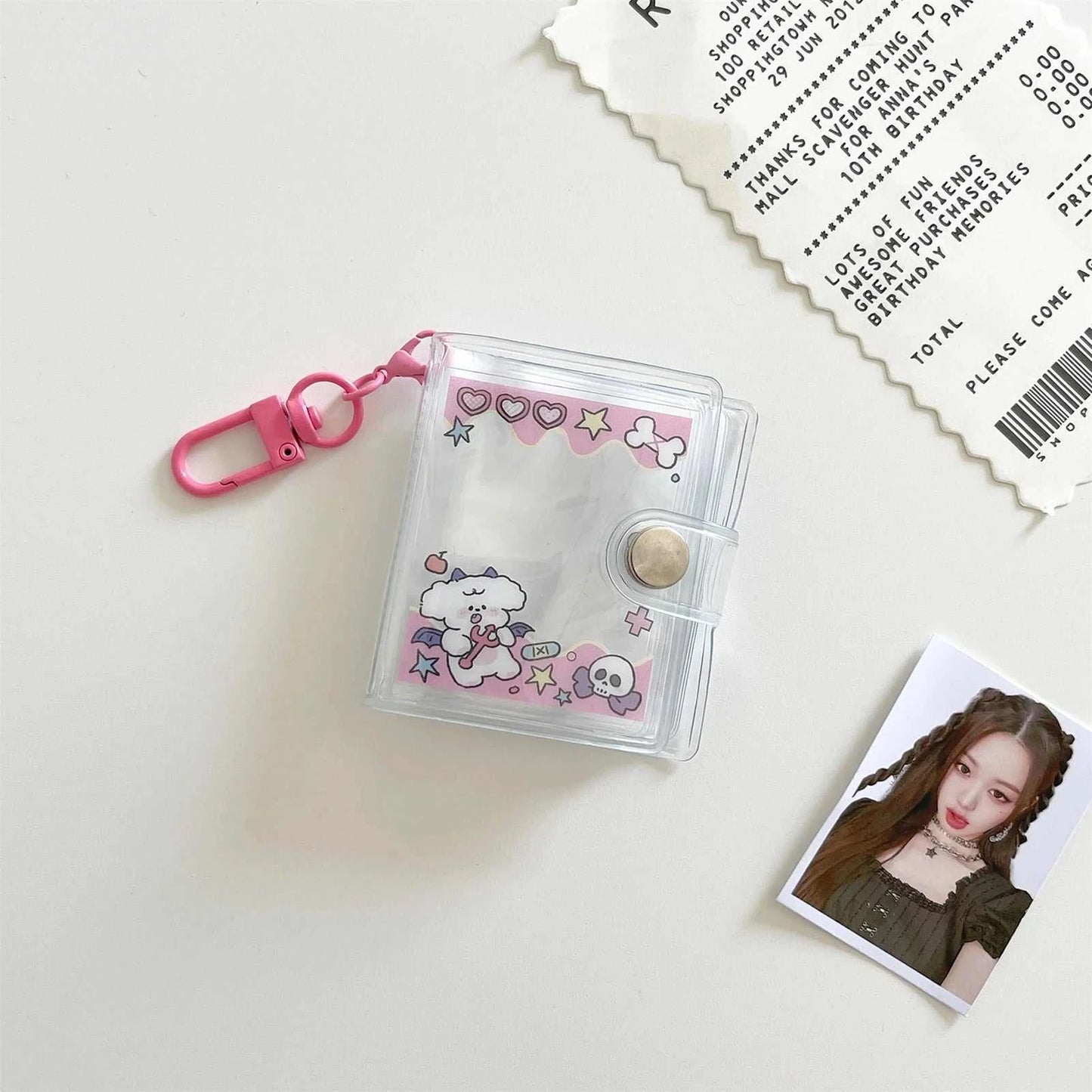 2 Inch Mini Small Photo Album Korean Cartoon Mini Album Keychain for Family Friend Party Memory - AMIR BAGS INDIA PRIVATE LIMITED