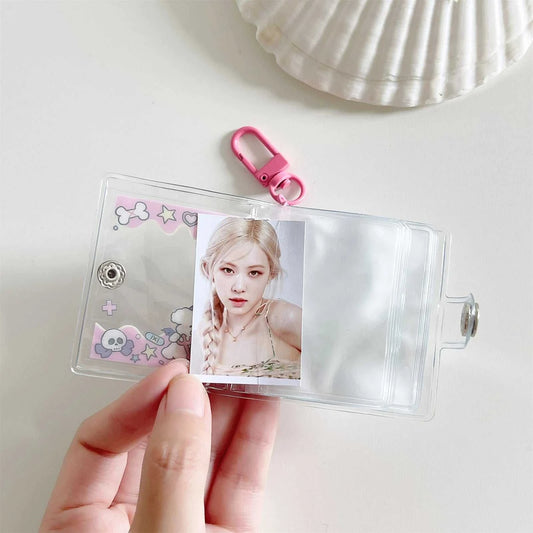 2 Inch Mini Small Photo Album Korean Cartoon Mini Album Keychain for Family Friend Party Memory - AMIR BAGS INDIA PRIVATE LIMITED
