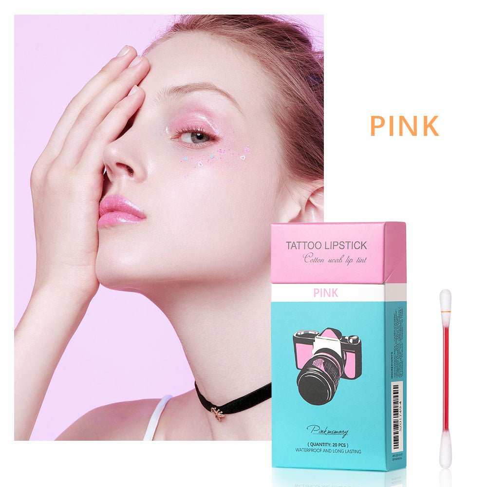 20 Pcs Set Cotton Swab Lipsticks For Outdoor Portable Lipsticks Cosmetics Waterproof Case Lasting Long Cigarette Liquid Lipstick - AMIR BAGS INDIA PRIVATE LIMITED