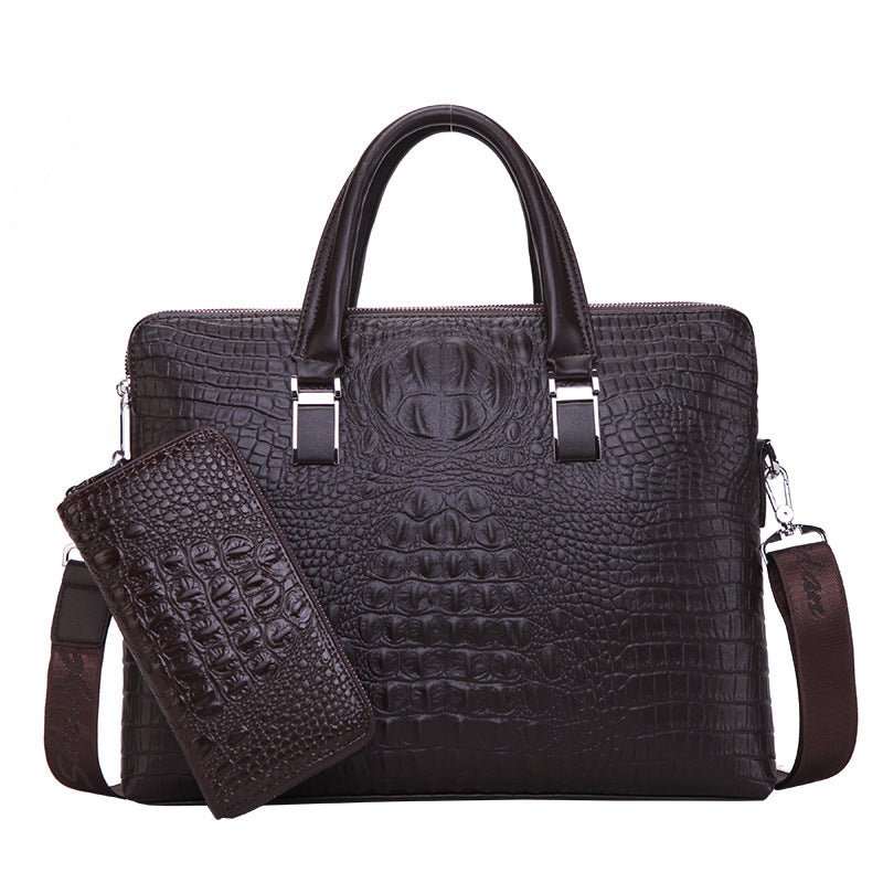 2021 Men Business Handbag Cross Section Pattern Casual Briefcase PU Leather Messenger Bag For Men - AMIR BAGS INDIA PRIVATE LIMITED