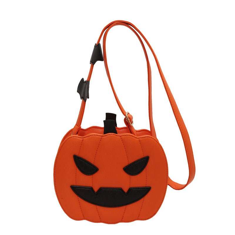 2023 Halloween Bags Funny Pumpkin Cartoon Shoulder Crossbody Bag With Bat Personalized Creative Female Bag - AMIR BAGS INDIA PRIVATE LIMITED